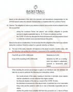FIBA发布《新冠肺炎指南》 建议